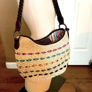Brighton Woven Straw Shoulder  bag